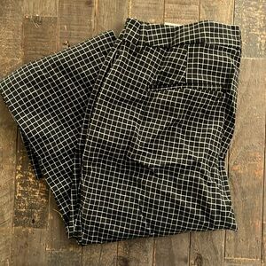 Black and white ankle length pants